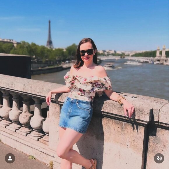 NWT Antonio Melani x The Style Bungalow | Miraflores Floral Print Puff Crop Top - Picture 13 of 15